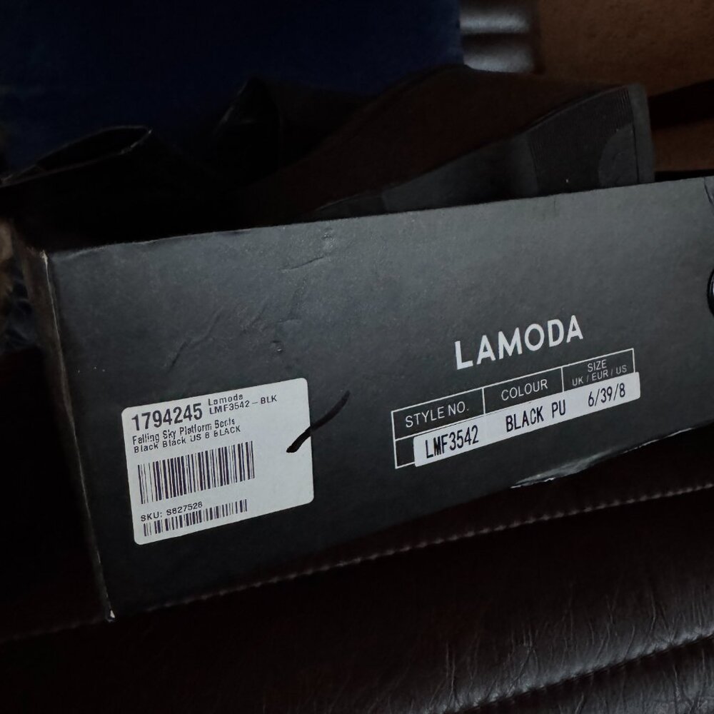 NIB La Moda Falling Sky Platform Boots 39/8 - Picture 4 of 5